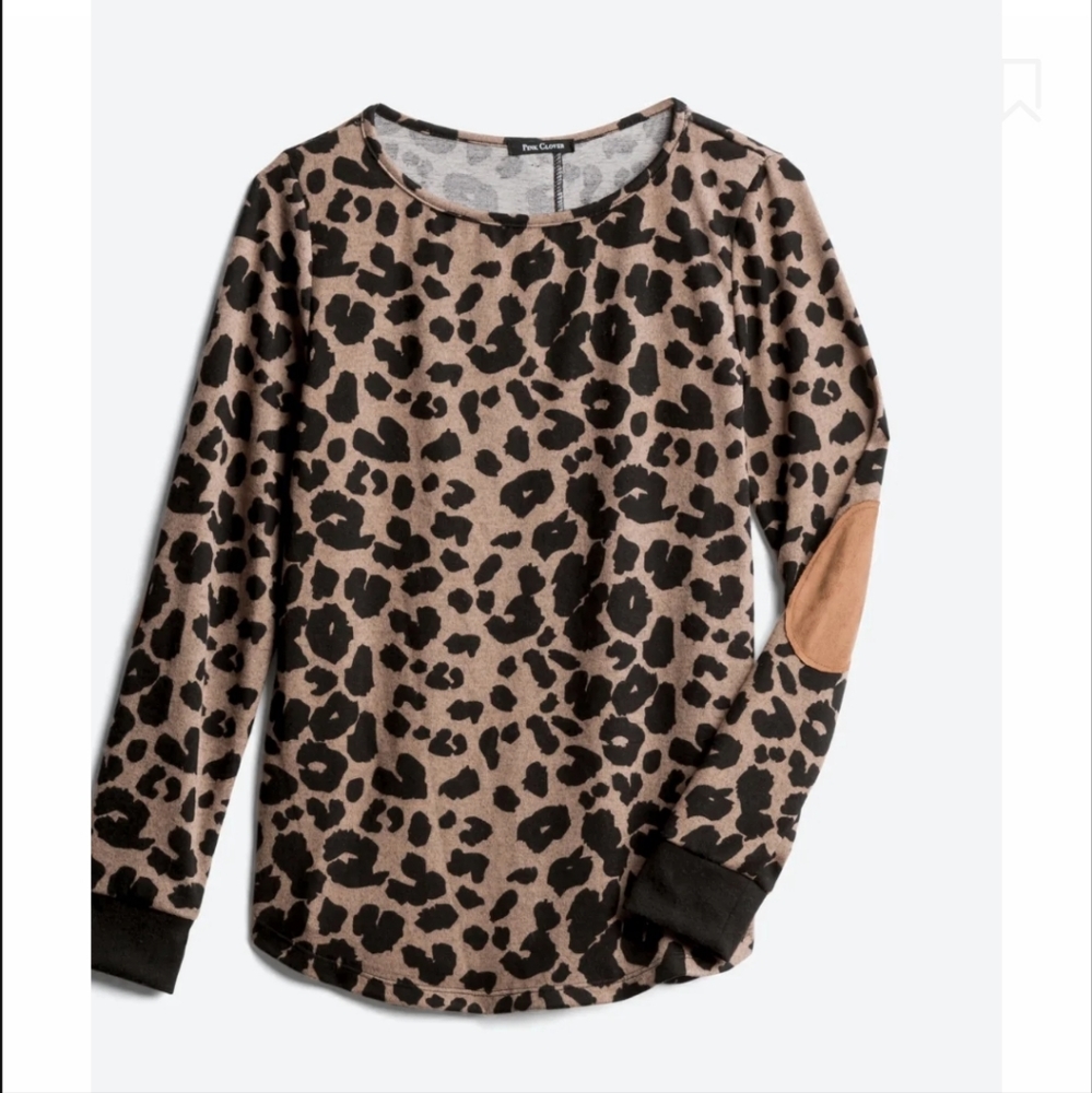 Abby Button Back Knit Top Brown